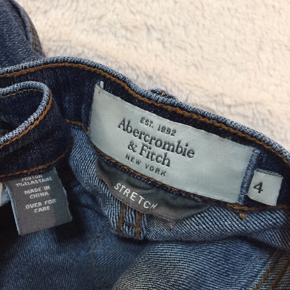 Abercrombie & Fitch Stretch Jean Lowrise Straight Leg Medium Wash - Picture 8 of 10